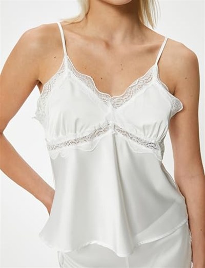 Bridal Saten Askılı Pijama Üstü
