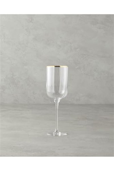 Bridgette Cam 6Lı Kadeh 350 Ml Gold