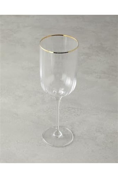 Bridgette Cam 6Lı Kadeh 350 Ml Gold