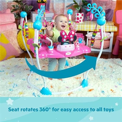 Bright Starts Disney Baby Minnie Mouse PeekABoo Işıklı ve Melodili Aktivite Hoppalası, 6 Aylık ve Üzeri, 11 kga kadar