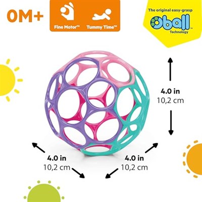 Bright Starts Oball Klasik Top, Pembe/Mor