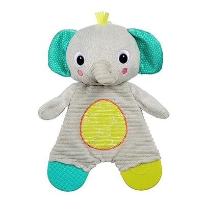 Bright Starts Snuggle & Teethe Yeni Doğanlar için Fil Peluş Diş Kaşıyıcı