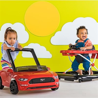Bright Starts Ways to Play 4ü 1 arada Walker - Ford Mustang, Kırmızı, 6 Aylık +, Kırmızı