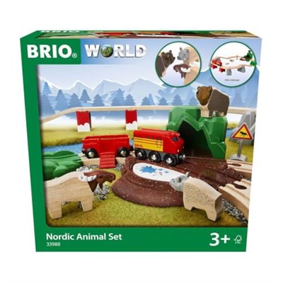 BRIO World 33988 İskandinav Ormanı Hayvanları Seti - BRIO Ahşap Tren Aksesuarları - 3 yıldan itibaren tavsiye edilir