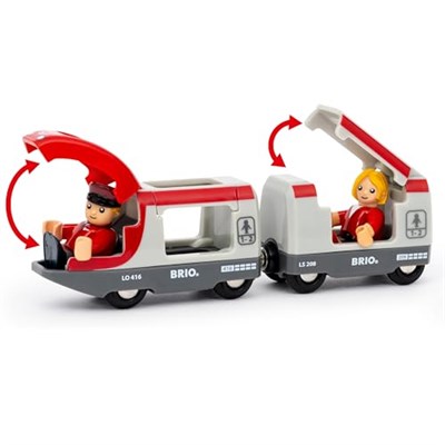 BRIO World – 36079 Starter Seyahat Tren Seti | 3 yaş üzeri çocuklar için 22 parçalı ahşap oyuncak tren seti
