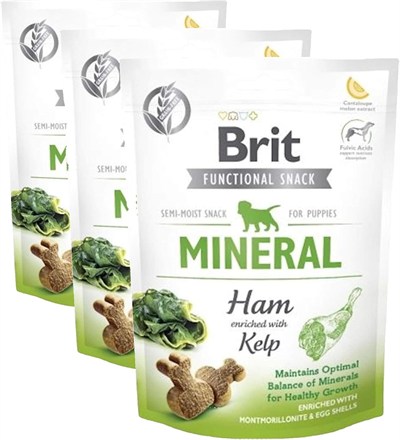 Brit Care Functional Snack Sağlıklı Büyümeyi Desteklemek İçin, Tahılsız, Jambon Ve Yosunlu, Fonksiyonel Yavru Köpek Ödülü, 150 g