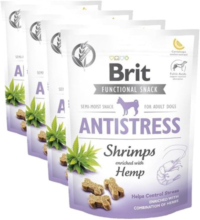 Brit Care Functional Snack, Zihinsel Sağlığı Desteklemek İçin, Tahılsız, Karides Ve Kendirli, Fonksiyonel Yetişkin Köpek Ödülü, 150 g