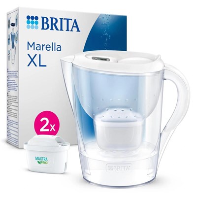 Brita BRITA Marella XL 2x Maxtra Pro All-In-1 Filtreli Su Arıtma Sürahisi - Beyaz