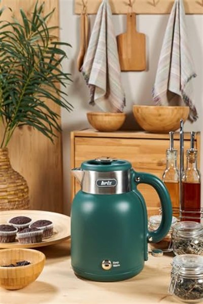 Briz BR1040 Retro Yeşil Su Isıtıcı Çelik Kettle
