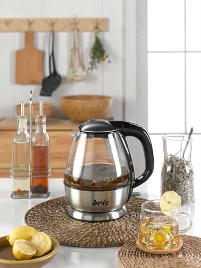 Briz BR711 Inox Su Isıtıcı Cam Kettle