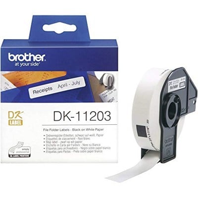 Brother Ordnerregister-etiket, (kağıt) Beyaz, 17 x 87 mm, 300ST./Rulo