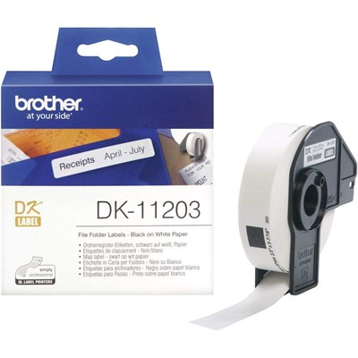 Brother Ordnerregister-etiket, (kağıt) Beyaz, 17 x 87 mm, 300ST./Rulo
