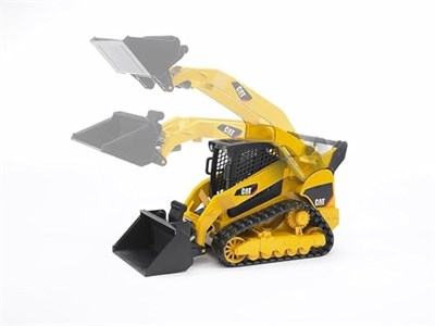 Bruder - Caterpillar Paletli Yükleyici Ölçekli Model | Şantiyeler, çiftlik, inşaat aracı, ölçek 1:16 için ön adaptörlü şarj cihazı
