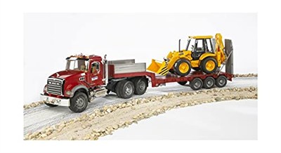 Bruder - Mack Granite Jcb Taşıyan Tır Ölçekli Model