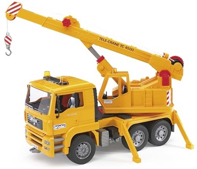 Bruder - Man Vinçli Kamyon Ölçekli Model, Sarı