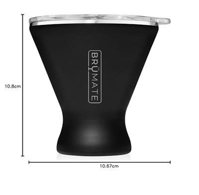 BrüMate MargTini 10 oz Martini Margarita Bardak - Vakum Yalıtımlı Paslanmaz Çelikten Yapılmıştır (Mat Siyah)