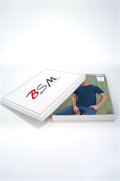 BSM 000202 BYN K.KOL PİJAMA petrol mavi B0124Y000107 - Bedenler: M, L