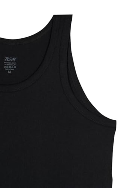 Bsm Erkek Kaşkorse 2 li Atlet 11373 Siyah 3XL