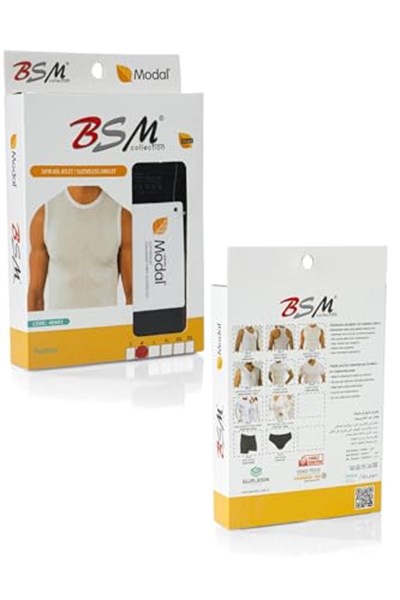 Bsm Erkek Modal Sıfır Yaka Gri Kolsuz Badi Atlet 40603 Siyah XXL
