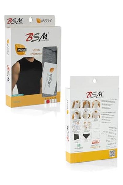 Bsm Erkek Modal Sıfır Yaka Gri Kolsuz Badi Atlet 40603 Gri L