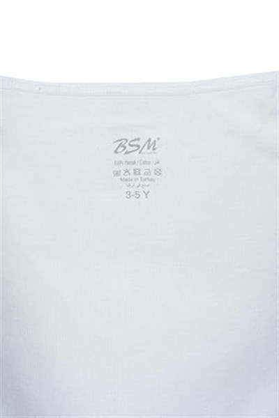 Bsm Kız Çocuk 3 lü İp Askılı Ribana Atlet 31813 Beyaz 9-11