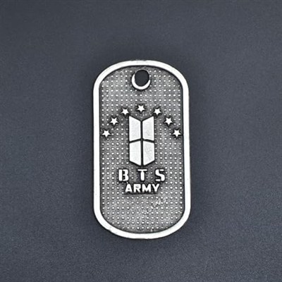 BTS Army Künye Deri ip Kolye - Gümüş Kaplama - Kadın Erkek Kolye - No:907
