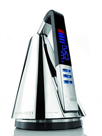 BUGATTI Vera, sıcaklık kontrolü ve zamanlayıcı, Kapasite 1.75 litre, 2400 W, Paslanmaz Çelik ile elektronik su ısıtıcısı (Yeşil Elma)