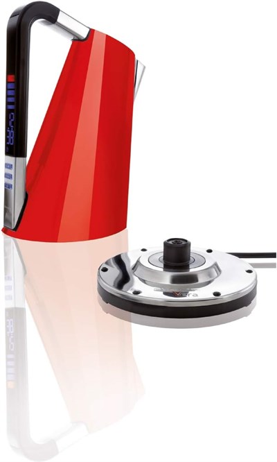 BUGATTI Vera, sıcaklık kontrolü ve zamanlayıcı, Kapasite 1.75 litre, 2400 W, paslanmaz çelik ile elektronik su ısıtıcısı (Kırmızı)