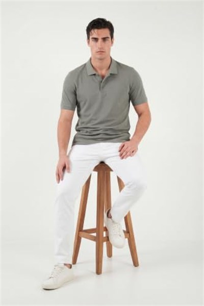 Buratti% 100 Pamuklu Polo T Shirt ERKEK POLO 5902127 HAKİ L