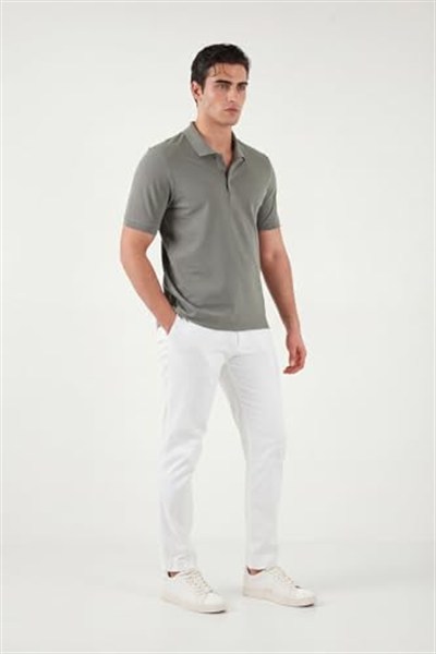 Buratti% 100 Pamuklu Polo T Shirt ERKEK POLO 5902127 HAKİ L