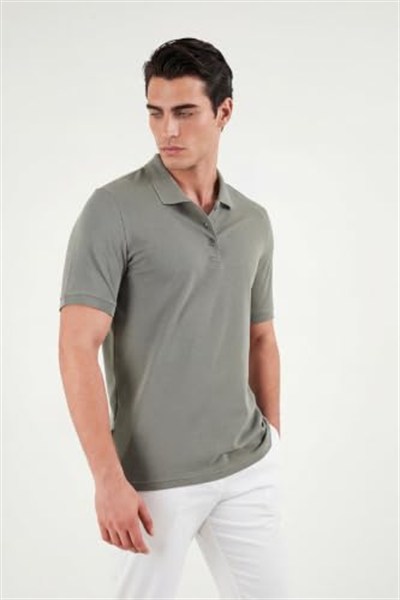 Buratti% 100 Pamuklu Polo T Shirt ERKEK POLO 5902127 HAKİ L
