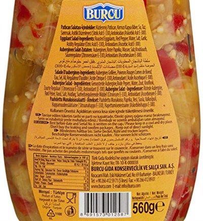 Burcu Gıda 560 Gr Patlıcan Salatası 2li paket
