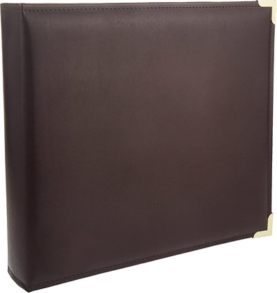 (Burgundy Oxford) - Pioneer 30cm by 30cm 3-Ring Sewn Oxford Scrapbook Binder, Burgundy