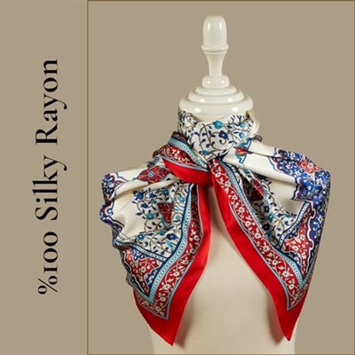 BURSA İPEQ Hijab Shawl for Women | 22 - 61 Silk Like Seasonal Long Scarf | Patterned Hair Scarves Islamic Turban