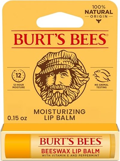 Burts Bees%100 Doğal Balmumlu Dudak Balsamı, 0,15 oz