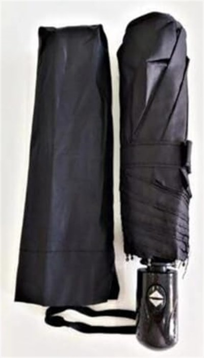 Busstier Tam Otomatik Açılır Kapanabilir Unisex Siyah Şemsiye, Rüzgara Dayanıklı Şemsiye