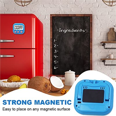 Büyük LCD Ekran Dijital Pişirme Zamanlayıcı Mutfak Zamanlayıcı Geri Sayım ve Kronometre ile. Yemek pişirme, Fitness, Çocuk Çalışması İçin Büyük Bip Sesli Alarm (MAVİ)