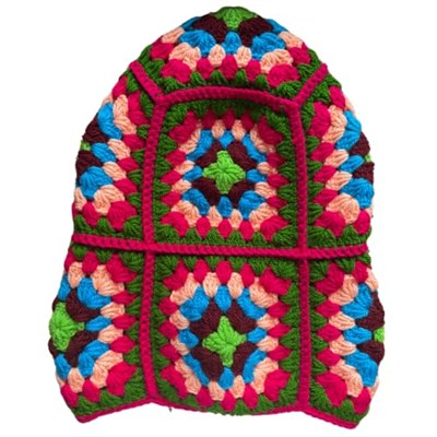 Büyükanne Tarzı Tığ İşi Balaclava, Unisex El Örgüsü Şapka, 9 Farklı Renk,Sıcak Hafif
