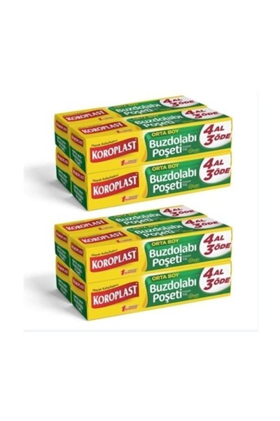 Buzdolabı Poşeti 4 Al 3 Öde Orta Boy 80 Li X 2 Adet
