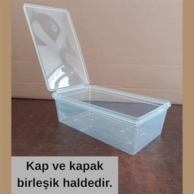 Buzdolabı Saklama Kabı, Kendinden Kapaklı Derin Dondurucu Kabı, Buzluk Kutusu, Dolap Organizeri, Mutfak Düzenleyici, BPA FREE (10, Şeffaf, 2000 ml)