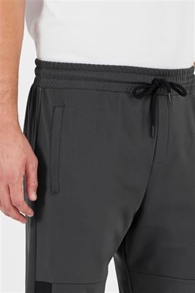 BY COMEOR Erkek Antrasit Standart Fit Normal Kesim Düz Paça Cep Fermuarlı Rahat Jogger Eşofman Altı