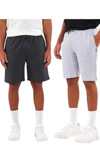 BY COMEOR Erkek Regular Fit Yanları Cepli Rahat Kesim 2Li Şort