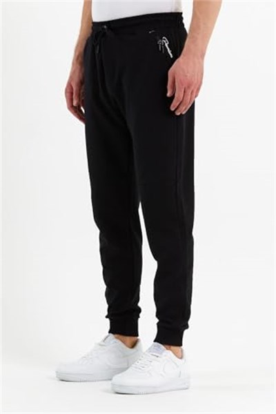 BY COMEOR Erkek Slim Fit Jogger Cep Nakış Fermuar Detaylı Eşofman Altı