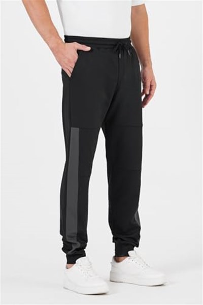 BY COMEOR Erkek Standart Fit Normal Kesim Paça Ribanalı Cepli Rahat Jogger Eşofman Altı