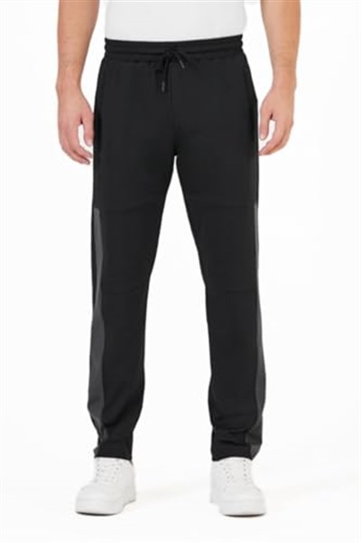 BY COMEOR Erkek Standart Fit Normal Kesim Paça Ribanalı Cepli Rahat Jogger Eşofman Altı