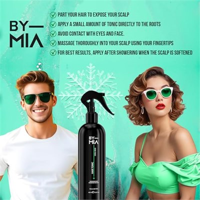 BY MIA Saç Toniği 400ml | Saç Derisi Toniği | Saçı Güçlendirir | Sağlıklı Saç Büyümesini Destekler | Serinletici ve Ferahlatıcı | Tüm Saç Tipleri İçin