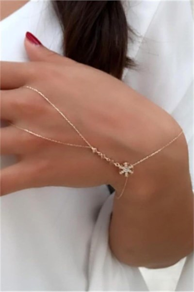 by milo jewellery 14 ayar altın Kar tanesi şahmeran Sarı Tek Ebat