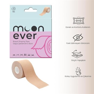 By StopEver Göğüs Şekillendirici Bant + Silikon Göğüs Ucu Kapatıcı – Ten Rengi, Kendinden Yapışkanlı, Dik Görünüm ve Tam Kapsama İçin 2’li Set, 5m Bant + 1 Çift Kapatıcı