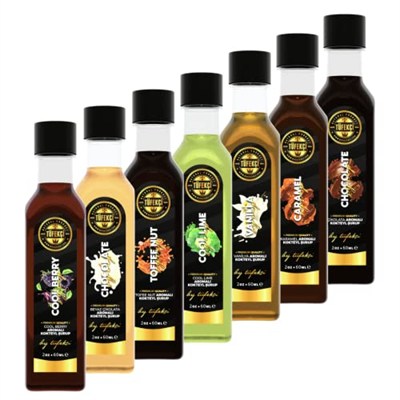 By Tüfekçi 7Li Avantajlı Özel Deneme Paketi Gerçek Şeker Pancarından Kahve, Pasta Ve Kokteyl Şurubu 7X60ML