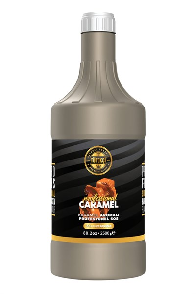 By Tüfekçi Çikolata Profesyonel Bar Sos, Çikolata Sos Yüksek Kakao Oranı Yoğun Kıvam (82.2 oz) 2500 Gr (Karamel) - Seçenekler: Karamel, Beyaz Çikolata, Tuzlu Karamel